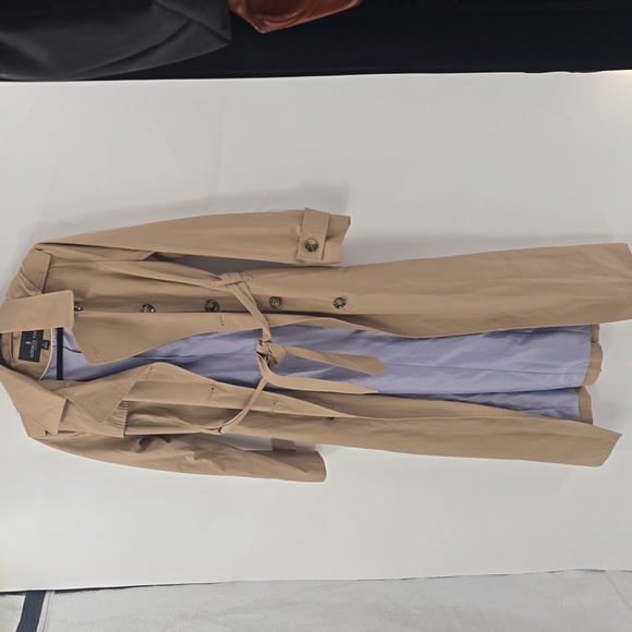 London Fog Classic Beige Long Trench Coat - Picture 11 of 13